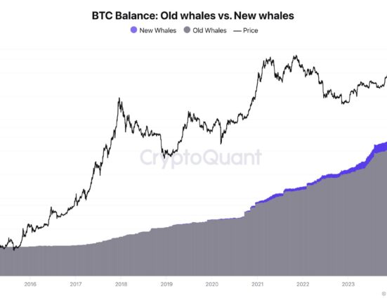 Old Bitcoin whales vs. new whales |