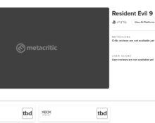 Resident Evil 9 meta critic listing