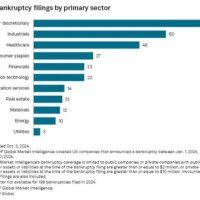 US bankruptcy filings spike to the highest level in 14 years, excluding 2020’s filings