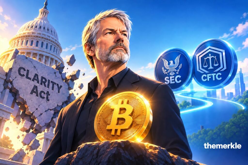 Saylor, Armstrong Downplay CLARITY Act Defeat as Crypto Market Sparks Sharp Unwind
